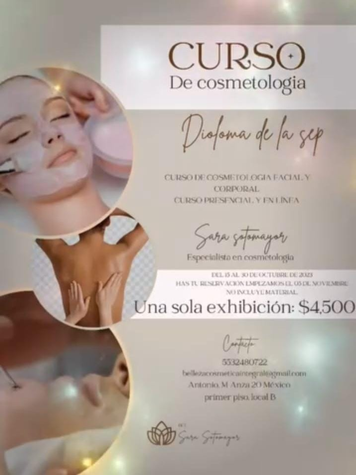 Imagen informativa del curso de cosmetología